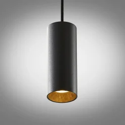 Arcchio Ejona pendellampe, højde 15 cm, sort, metal