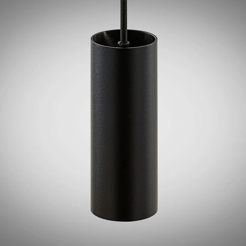 Arcchio Ejona pendellampe, højde 15 cm, sort, metal