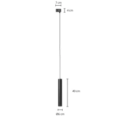 Arcchio Ejona track LED-pendel sort 6/40cm