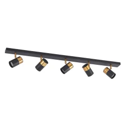 Arcchio Evaro spot, guldring bagtil, 5 lyskilder