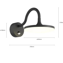 Arcchio Fineria udendørs LED-væglampe med sensor