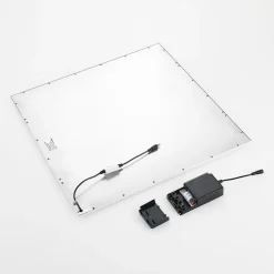 Arcchio forsænket panel Vinas, 62 cm, hvid, aluminium, CCT