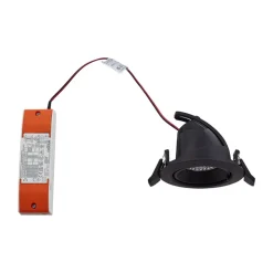 Arcchio Harcos LED-downlight, sort, Ø 11 cm, 4.000K