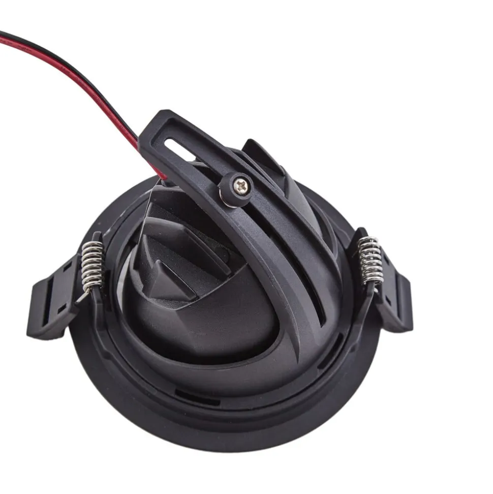 Arcchio Harcos LED-downlight, sort, Ø 11 cm, 4.000K