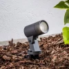 Arcchio Hemmani spot med jordspyd, højde 35 cm, antracit, aluminium