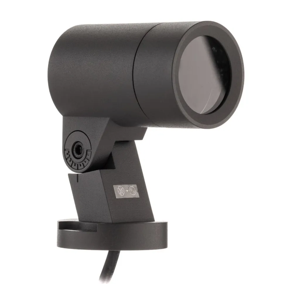 Arcchio Hemmani spot med jordspyd, højde 35 cm, antracit, aluminium