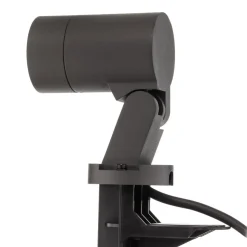 Arcchio Hemmani spot med jordspyd, højde 35 cm, antracit, aluminium