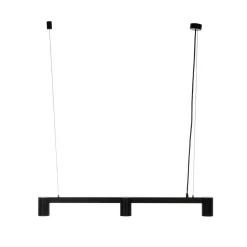 Arcchio hængelampe Brinja, sort, 90 cm, 3 lyskilder, GU10