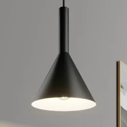 Arcchio hængelampe Tadej, sort-hvid, Ø 19 cm, metal, E27