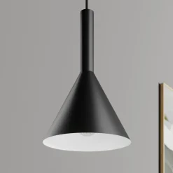 Arcchio hængelampe Tadej, sort-hvid, Ø 19 cm, metal, E27
