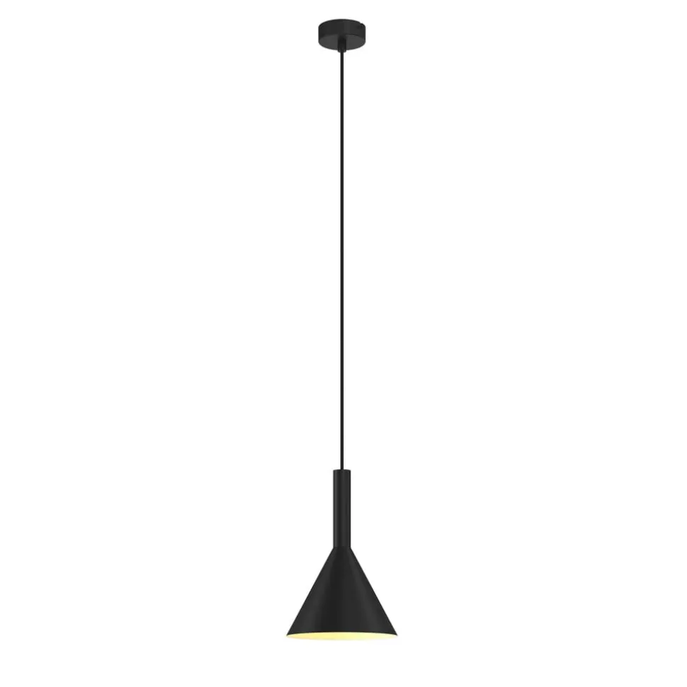 Arcchio hængelampe Tadej, sort-hvid, Ø 19 cm, metal, E27