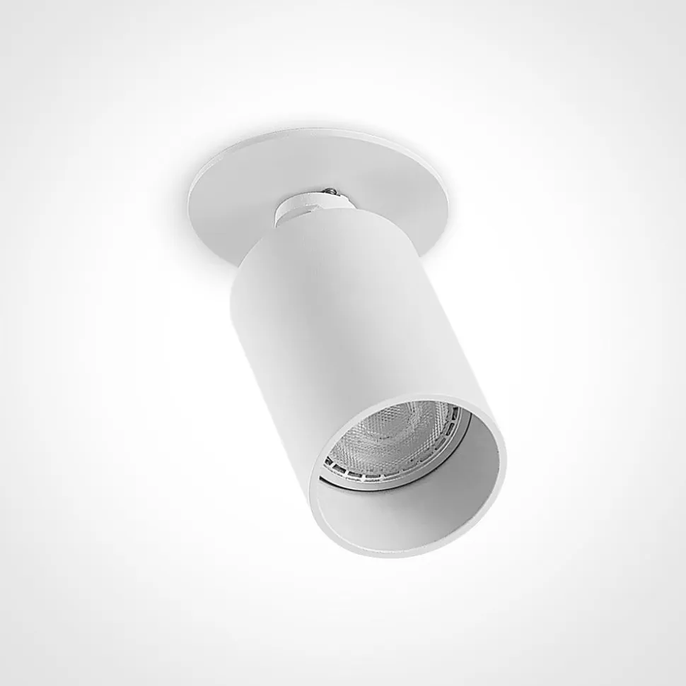 Arcchio indbygningsspot Davin, hvid, cylinder, sæt med 3 stk