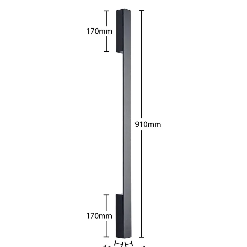 Arcchio Ivano LED-væglampe, 91 cm, sort