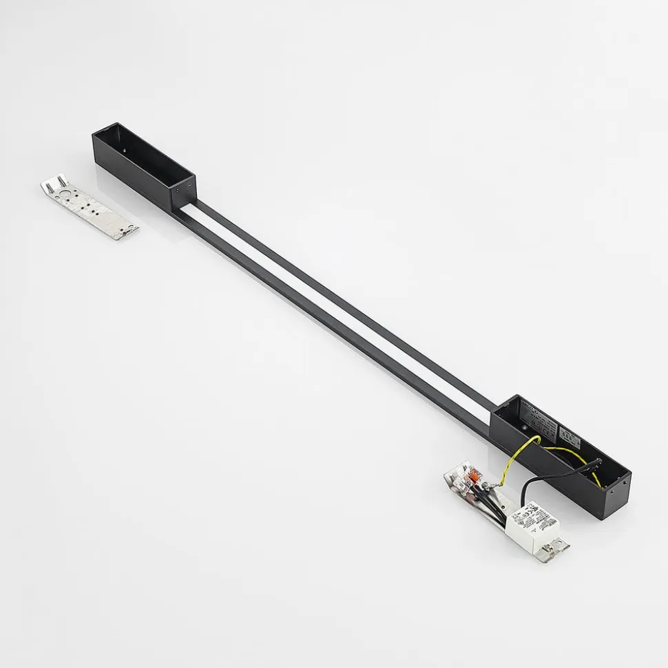 Arcchio Ivano LED-væglampe, 91 cm, sort