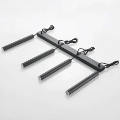 Arcchio Kammeron LED-hængelampe, sort, metal, 80 cm