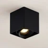 Arcchio Kubika downlight, 9 cm, sort, 1 lyskilde, metal