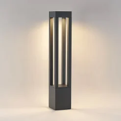 Arcchio LED pullert Lienna, 90 cm, grå, metal, IP65