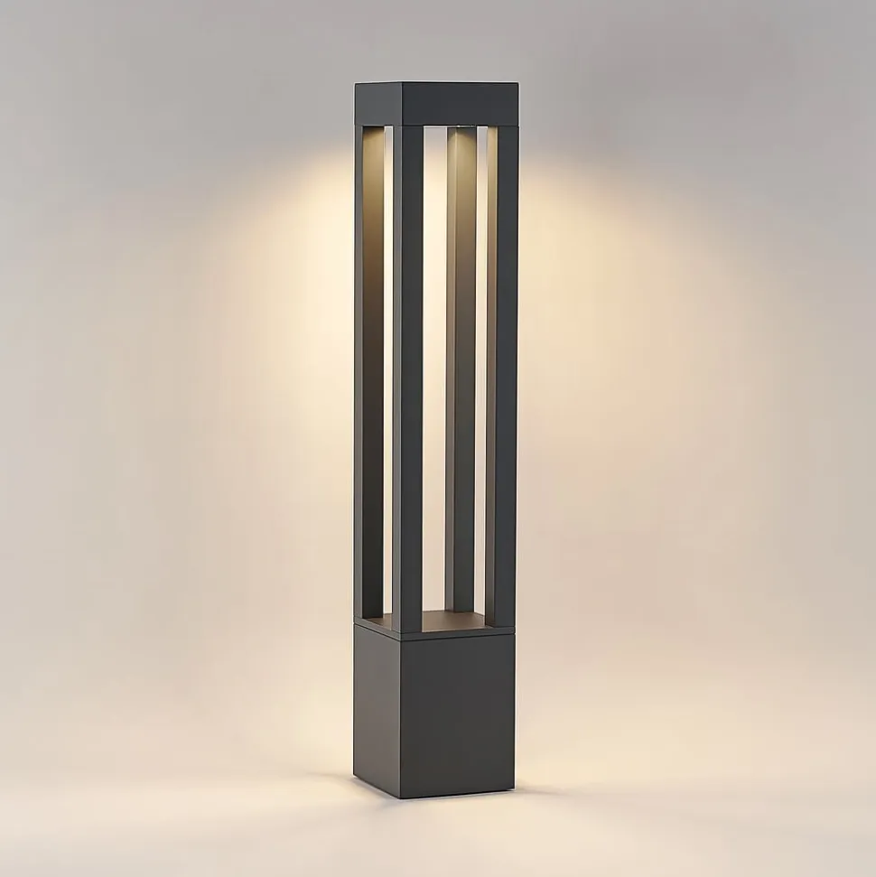 Arcchio LED pullert Lienna, 90 cm, grå, metal, IP65
