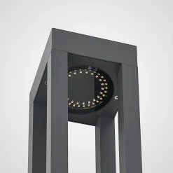 Arcchio LED pullert Lienna, 90 cm, grå, metal, IP65