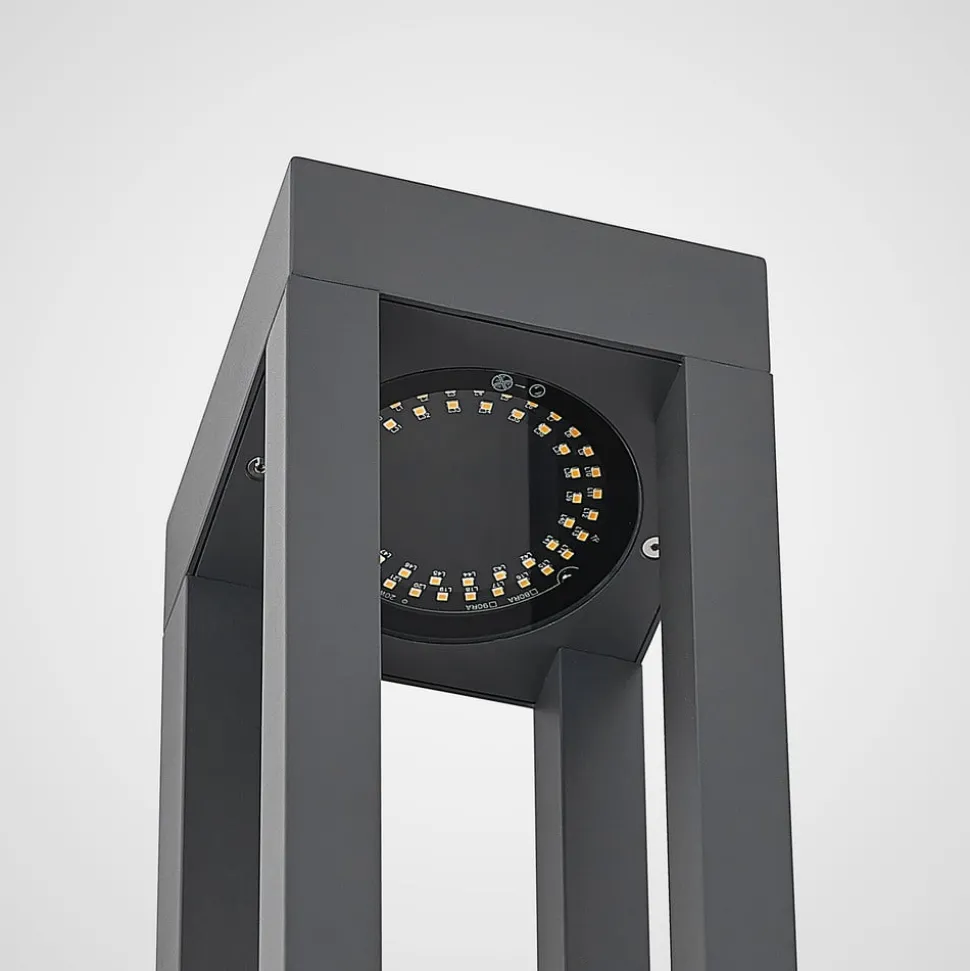 Arcchio LED pullert Lienna, 90 cm, grå, metal, IP65