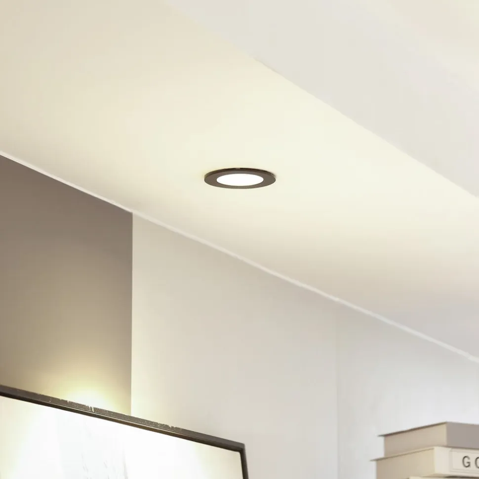 Arcchio LED-downlight Aryx, sort, 2.700K