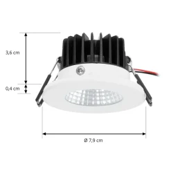 Arcchio LED-downlight Lirin, hvid, 2.700K