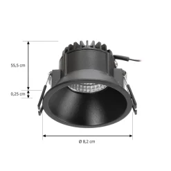 Arcchio LED-downlight Niria, sort, 4.000K