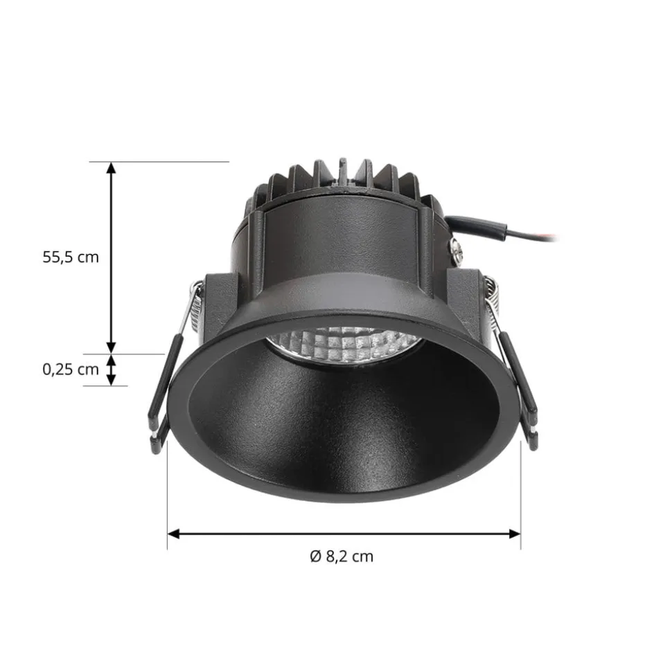 Arcchio LED-downlight Niria, sort, 4.000K