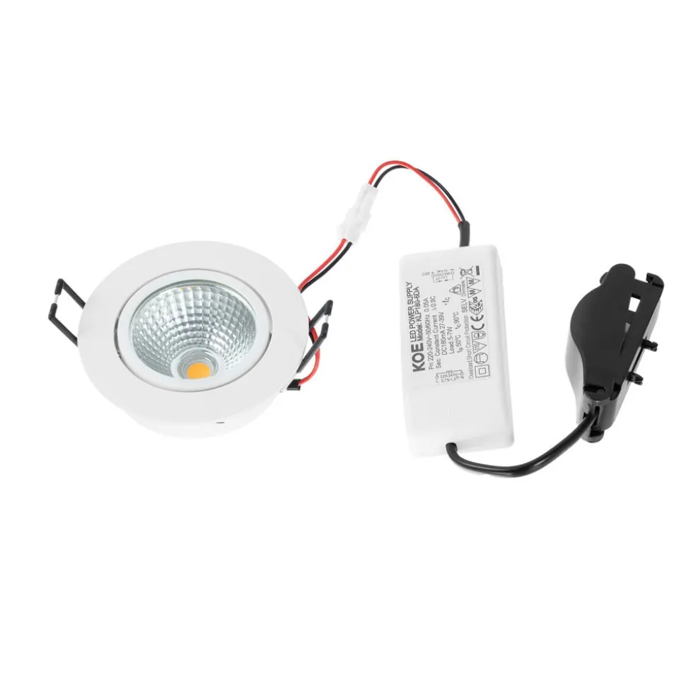 Arcchio LED-downlight Zarik, hvid, 3.000K