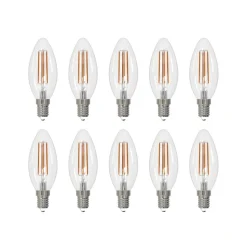 Arcchio LED-filamentpære E14 sæt med 10 stk. lys, 3000 K