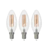 Arcchio LED-filamentpære E14 stearinlys, sæt med 3, 2700 K