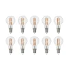 Arcchio LED-filamentpære E14 G45, sæt med 10, 3000 K