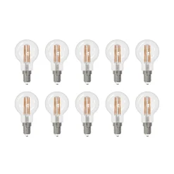 Arcchio LED-filamentpære E14 G45, sæt med 10, 3000 K
