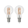 Arcchio LED-filamentpære E14 G45, sæt med 2, 2700 K