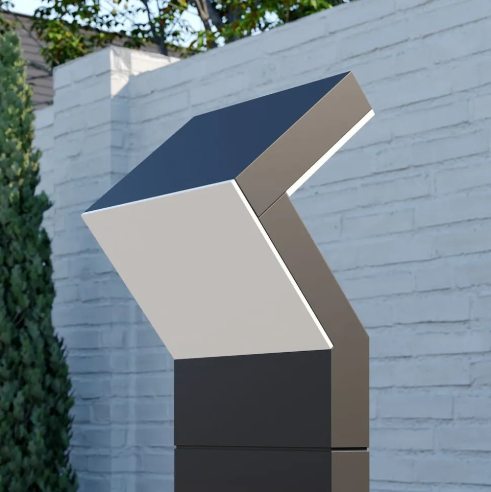 Arcchio LED-gadelampe Havin, antracit, metal, 100 cm