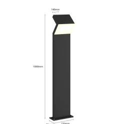 Arcchio LED-gadelampe Havin, antracit, metal, 100 cm
