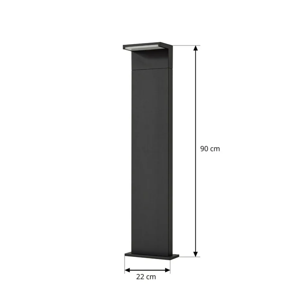 Arcchio LED-gadelampe Iberion, 90 cm, antracit, metal