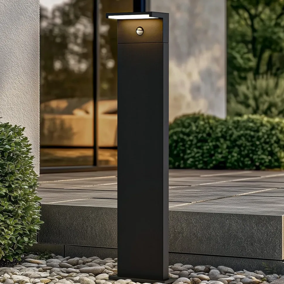 Arcchio LED-gadelampe Iberion, 90 cm, antracit, sensor