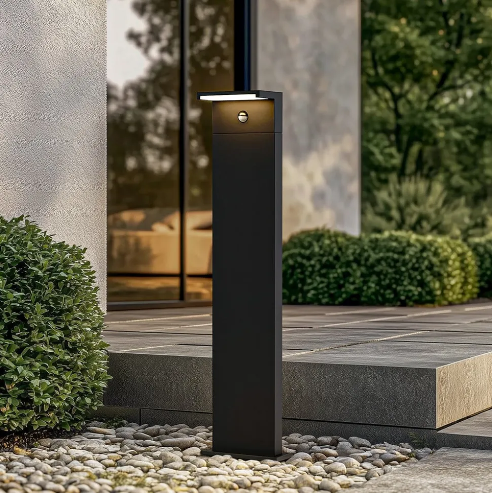 Arcchio LED-gadelampe Iberion, 90 cm, antracit, sensor