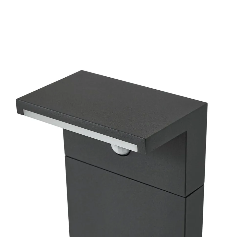 Arcchio LED-gadelampe Iberion, 90 cm, antracit, sensor