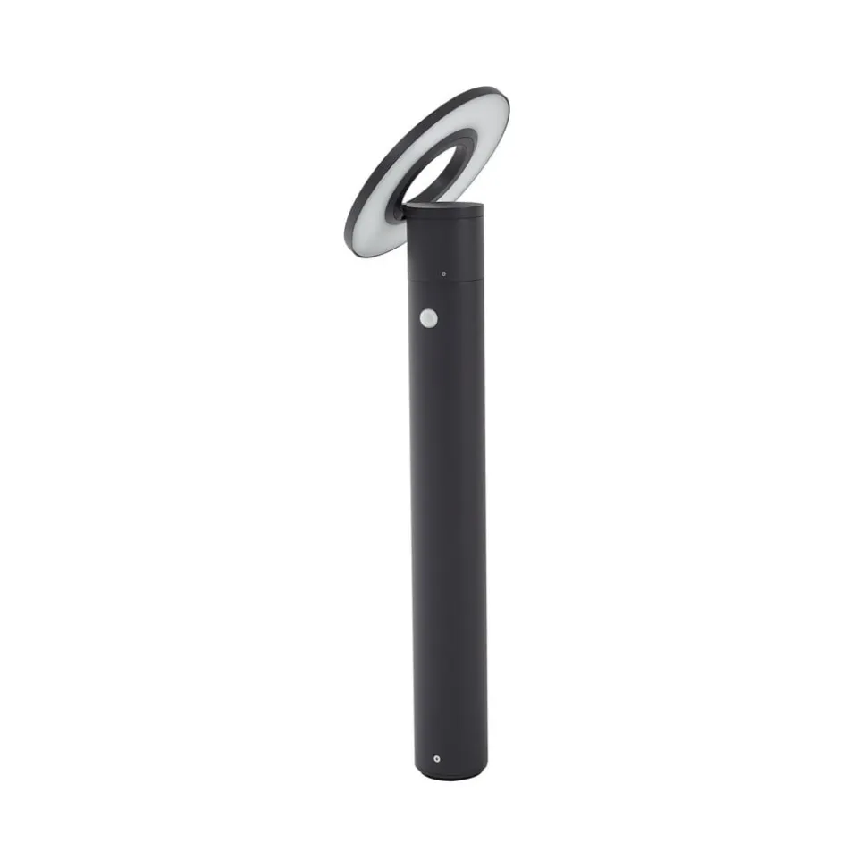 Arcchio LED-gadelampe Tovio, antracit,, Ø 24cm, sensor