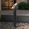 Arcchio LED-gadelampe Tovio, antracit, Ø24cm