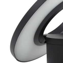 Arcchio LED-gadelampe Tovio, antracit, Ø24cm