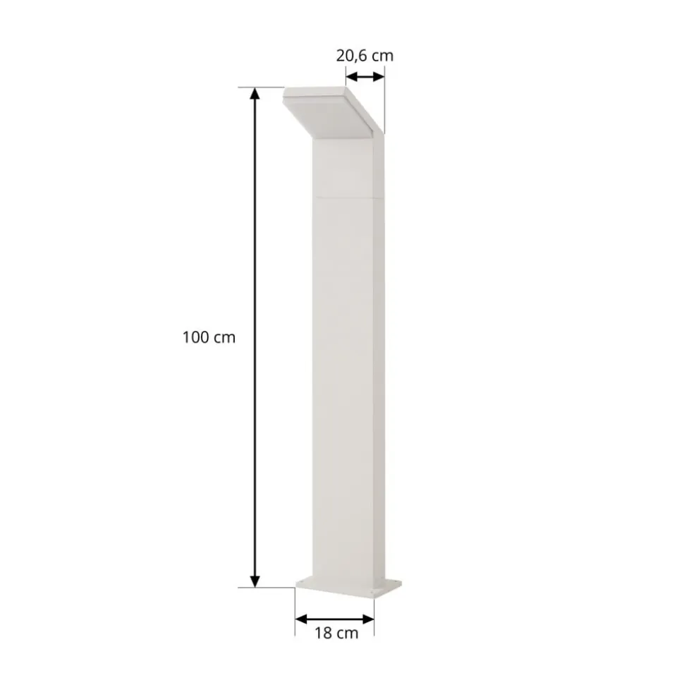 Arcchio LED-gadelampe Yolena, 100 cm, hvid, IP65