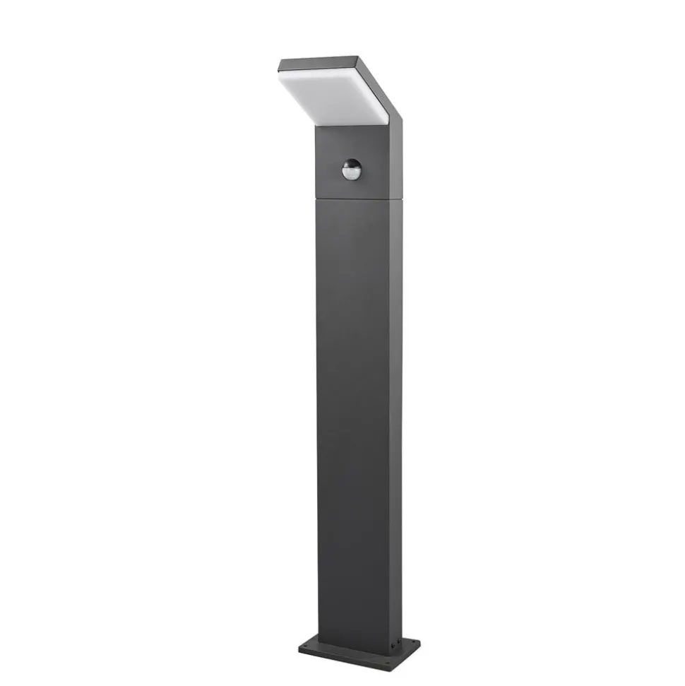 Arcchio LED-gadelampe Yolena, sensor, 100 cm, antracit