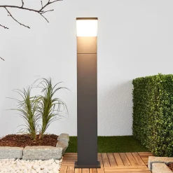 Arcchio LED-gadelampe Yolena, 100 cm, antracit, aluminium