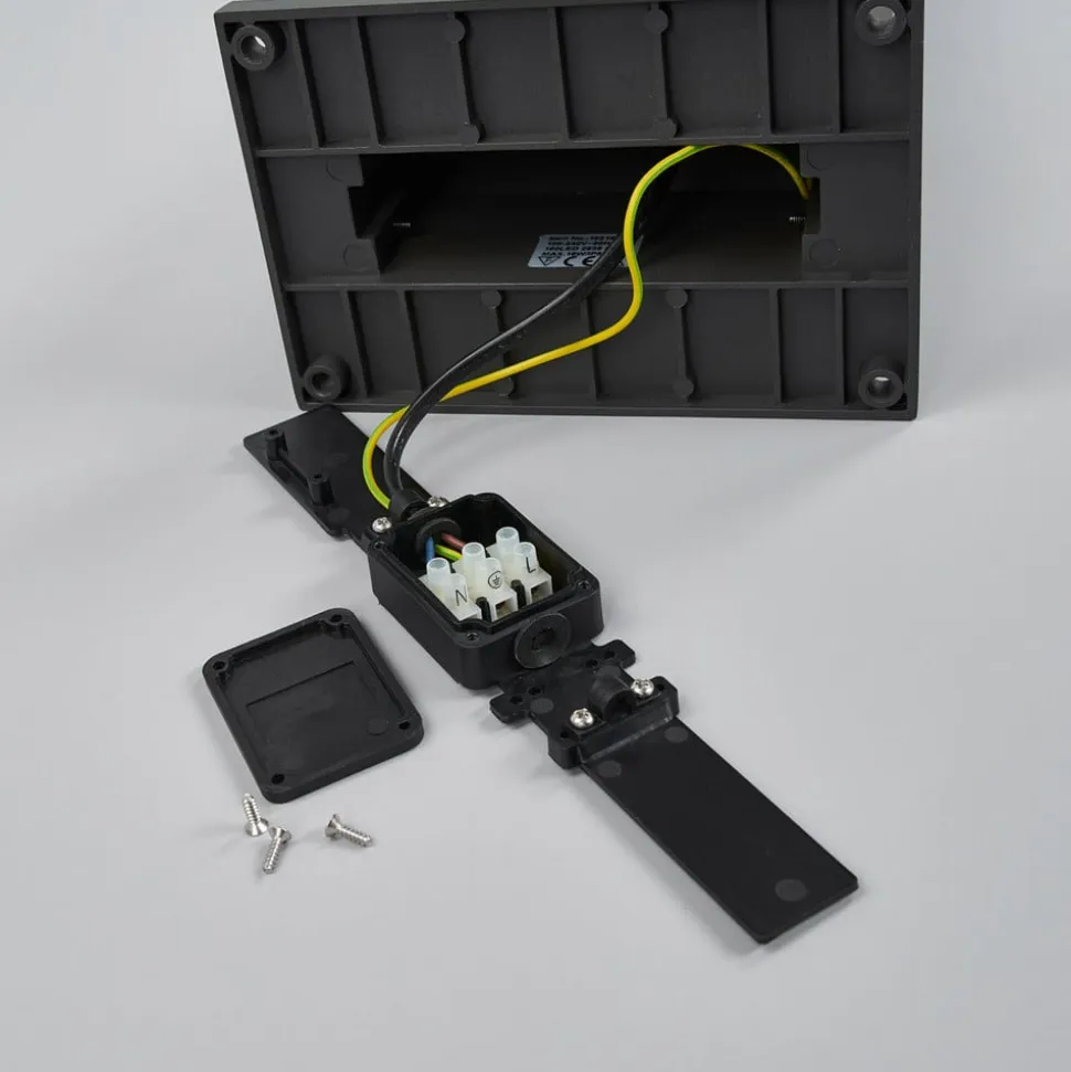 Arcchio LED-gadelampe Yolena, sensor, 60 cm, antracit