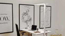 Arcchio LED-gulvlampe Logan Pro, hvid, sensor, dæmpbar