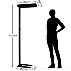 Arcchio LED-gulvlampe Logan Pro, hvid, sensor, dæmpbar
