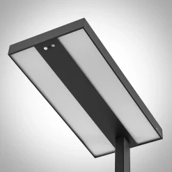 Arcchio LED-gulvlampe Logan Pro, sort, sensor, dæmpbar